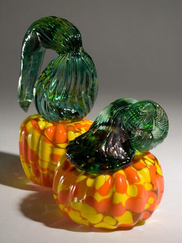 Two Glass Pumpkins